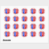 Sticker Rond Sievenbürgen à base de rouge (Feuille)