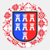 Sticker Rond Sievenbürgen à base de rouge (Devant)