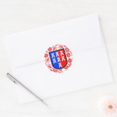 Sticker Rond Sievenbürgen à base de rouge (Enveloppe)