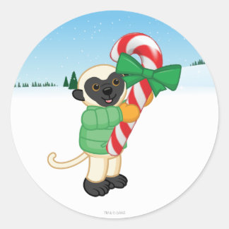 Sticker Rond Sifaka Lemur