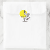 Sticker Rond Siffler sur la Lune (Sac)