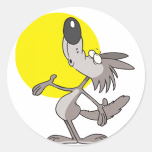 Sticker Rond Siffler sur la Lune