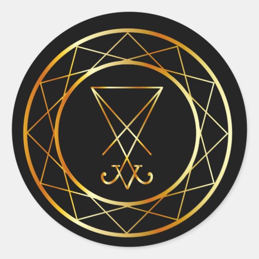 Sticker Rond Sigil de Lucifer (Devant)