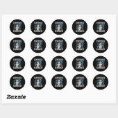 Sticker Rond Sigma Wolf Cringe Drôle Gooner Certifié (Feuille)
