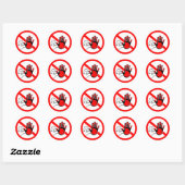 Sticker Rond sign stop passhand blood (Feuille)