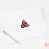 Sticker Rond Signal biologique rouge (Enveloppe)