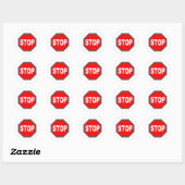 Sticker Rond Signal d'arrêt standard (Feuille)