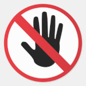 Sticker Rond Signal d'avertissement (Devant)