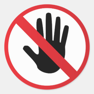 Sticker Rond Signal d'avertissement