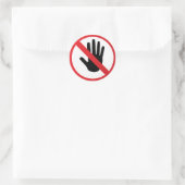 Sticker Rond Signal d'avertissement (Sac)