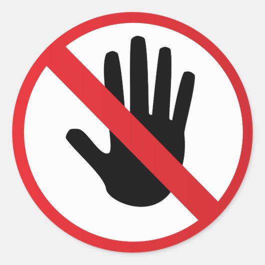 Sticker Rond Signal d'avertissement (Devant)