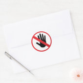 Sticker Rond Signal d'avertissement (Enveloppe)