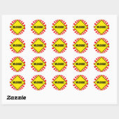Sticker Rond signal d'avertissement (Feuille)