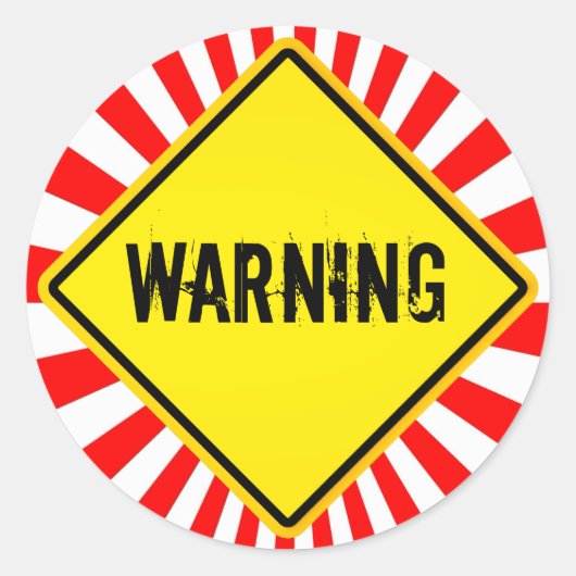 Sticker Rond signal d'avertissement (Devant)