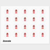Sticker Rond Signal d'avertissement Ne pas toucher (Feuille)