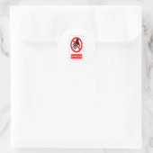 Sticker Rond Signal d'avertissement Ne pas toucher (Sac)
