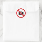 Sticker Rond Signal d'avertissement pas de caméra (Sac)