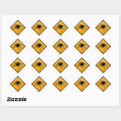 Sticker Rond Signal d'avertissement Tarantula (Feuille)