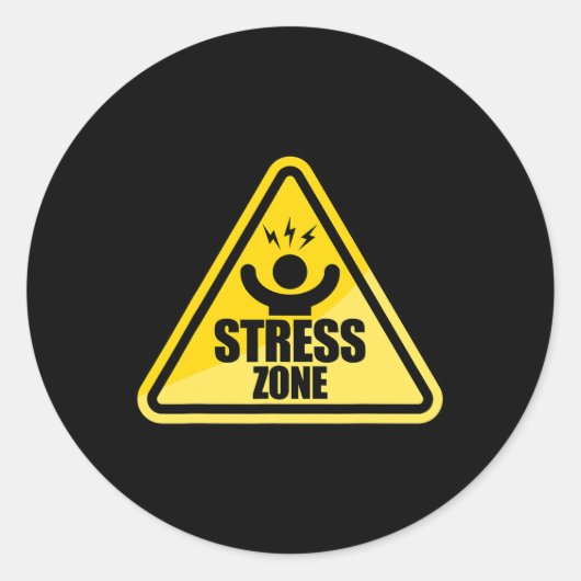 Sticker Rond Signal de circulation des zones de stress National (Devant)
