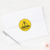 Sticker Rond Signal de prudence Fragile (Enveloppe)