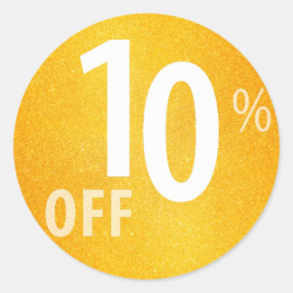 Sticker Rond Signal de vente puissant 10 % de réduction | Parti