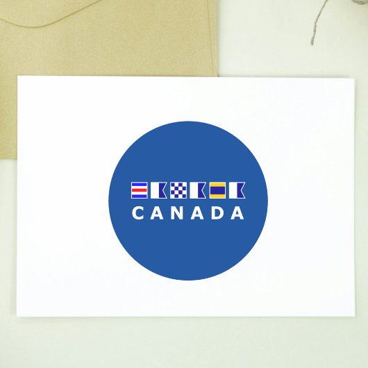 Sticker Rond Signal nautique du Canada Drapeaux de navigation C
