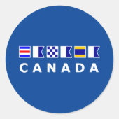 Sticker Rond Signal nautique du Canada Drapeaux de navigation C (Devant)