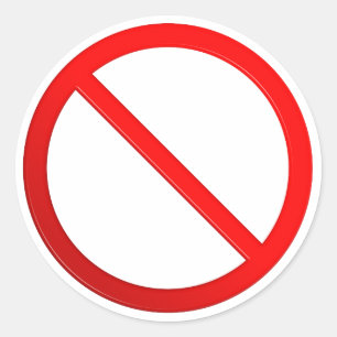 Sticker Rond Signal non autorisé