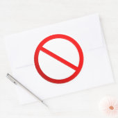 Sticker Rond Signal non autorisé (Enveloppe)