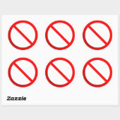 Sticker Rond Signal non autorisé (Feuille)