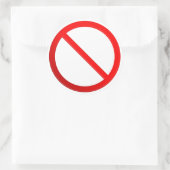 Sticker Rond Signal non autorisé (Sac)