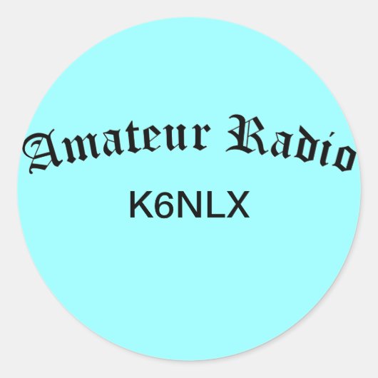Sticker Rond Signal radio et d'appel amateur (Devant)