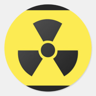 Sticker Rond Signal radioactif