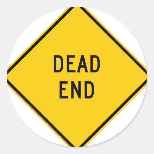 Sticker Rond Signal routier de fin de vie (Devant)