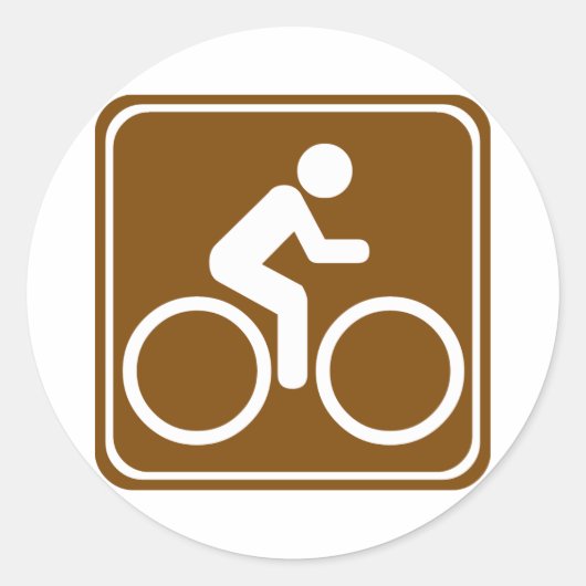 Sticker Rond Signal routier de la piste cyclable (Devant)