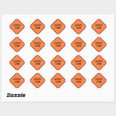 Sticker Rond Signal routier de l'équipe de sondage (Feuille)