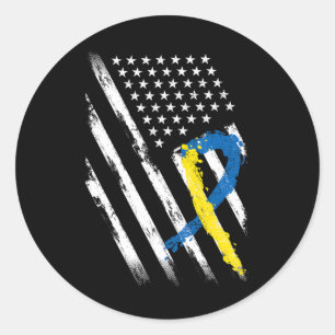 Sticker Rond Signaler La Sensibilisation Au Syndrome Papa Maman