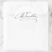 Sticker Rond Signature Ben Franklin (Sac)
