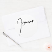 Sticker Rond Signature de Jeanne d'Arc (Enveloppe)