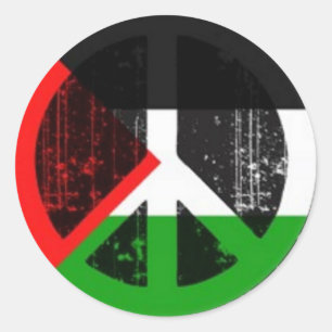 Sticker Rond Signature de paix Palestine