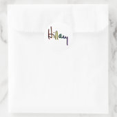 Sticker Rond Signature Hillary Clinton Pride Arc-en-ciel - LGBT (Sac)