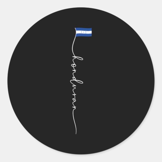 Sticker Rond Signature hondurienne Drapeau hondurien (Devant)