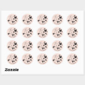 Sticker Rond Signature Script Hearts Commander Merci client C (Feuille)