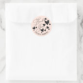 Sticker Rond Signature Script Hearts Commander Merci client C (Sac)