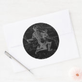 Sticker Rond Signe Aquarius Carte de la constellation par Hevel (Enveloppe)