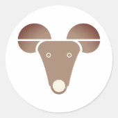 Sticker Rond Signe astrologique Capricorne (Devant)