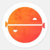 Sticker Rond Signe astrologique des Poissons (Devant)