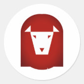 Sticker Rond Signe astrologique du Lion (Devant)