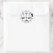 Sticker Rond signe astrologique du zodiaque de libra (Sac)