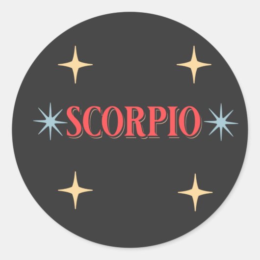 Sticker Rond SIGNE Astrologique Scorpio (Devant)